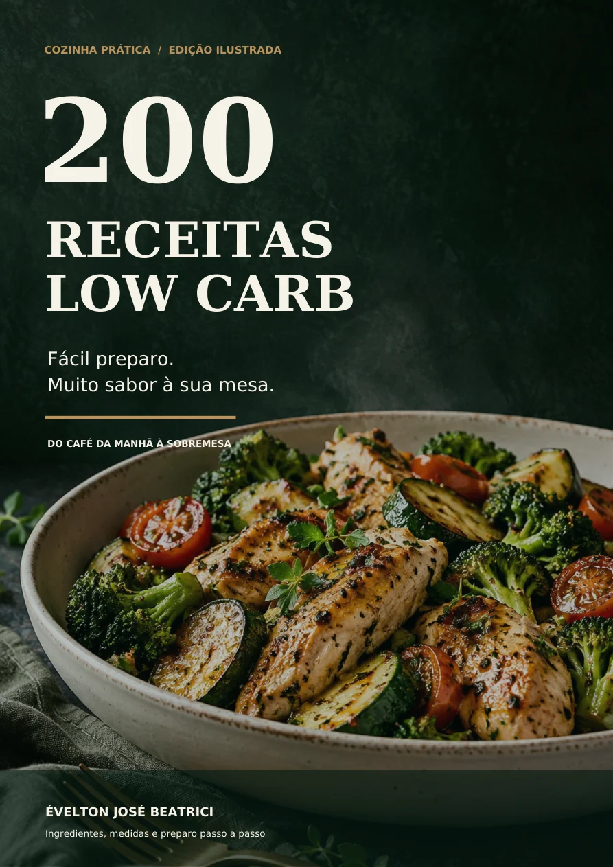 Capa do ebook 200 Receitas Low Carb